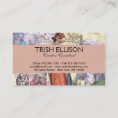 Victoriaans vrouw in rode kleurrijke Mode Visitekaartje (Achterkant)