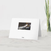 Victoriaans vrouw in virusmaskerrenaissenschilderi kaart (Achterkant)