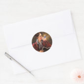 Victoriaans Vrouw Lezer - Boekenclub, Bibliofiel Ronde Sticker (Envelop)