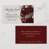 Victoriaans vrouw met bloemen Visitekaartjes (Voorkant / Achterkant)