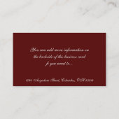 Victoriaans vrouw met bloemen Visitekaartjes (Achterkant)