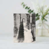 Victoriaans vrouw met lang haar briefkaart (Staand voorkant)