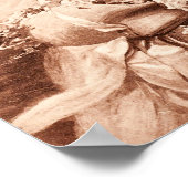  Victoriaans Vrouw met Rand Collie Dog Retro Poster (Hoek)