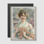 Victoriaans vrouw met Rozen op gedifferentieerde W (Voorkant / Achterkant)