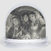 Victoriaans vrouw met Victoriaans paraplu's Sneeuwbol (Voorkant)