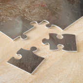 Victoriaans vrouw met zwarte kat legpuzzel (Zijkant)