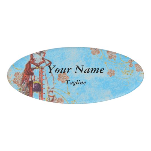 Victoriaans vrouw naambadge (Voorkant)