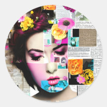  Victoriaans  Vrouw Papier Collage Art