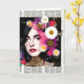 Victoriaans Vrouw Papier | Wereld is in de war Kaart (Gele Bloem)