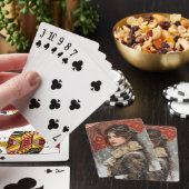 Victoriaans vrouw pokerkaarten (Insitu)