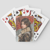 Victoriaans vrouw pokerkaarten (Achterkant)