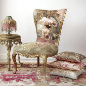 Victoriaans Vrouw Portret Terug  Barok Tissuepapier