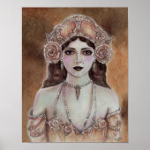 Victoriaans vrouw sepia kleurd poster door Renee (Voorkant)