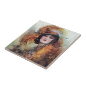 Victoriaans vrouw tegeltje (Zijkant)