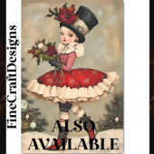 Victoriaans vrouw, Top Hat, Bloemen BD1R Decoupage Tissuepapier