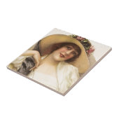  Victoriaans vrouw uit 1900 Tegeltje (Zijkant)