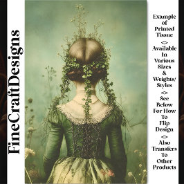 Victoriaans Vrouw van achteren, Field BE3 Decoupag Tissuepapier