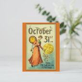 Victoriaans vrouw van  Halloween Greetings Briefkaart (Staand voorkant)