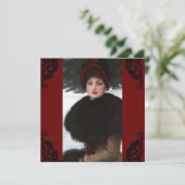 Victoriaans vrouw winterscène portret (Staand voorkant)