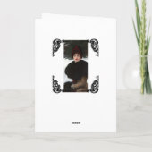 Victoriaans vrouw winterscène portret  kaart (Achterkant)