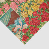Victoriaans vrouwen en Rozen in de  zaadcatalogus Tissuepapier (Detail)