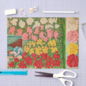 Victoriaans vrouwen en Rozen in de  zaadcatalogus Tissuepapier (Craft)