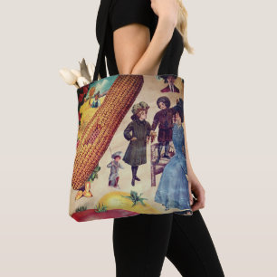 Victoriaans vrouwen met Corn en tomaten Tote Bag