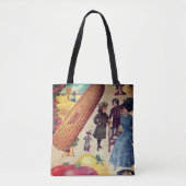 Victoriaans vrouwen met Korn en tomaten Tote Bag (Voorkant)