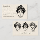 Victoriaans vrouwen visitekaartje (Voorkant / Achterkant)