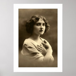 Victoriaans vrouwenarmen oversteken poster