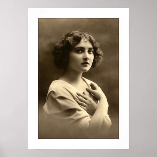 Victoriaans vrouwenarmen oversteken poster (Voorkant)