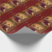 Victoriaans vrouwenchocoladereclame cadeaupapier (Hoek)