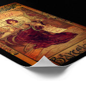 Victoriaans vrouwenchocoladereclame poster (Hoek)