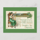 Victoriaans Vrouwendag St. Patrick Feestdagenkaart (Voorkant)