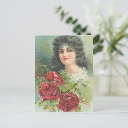  Victoriaans vrouwenportret Briefkaart (Staand voorkant)