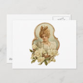 Victoriaans vrouwenportret briefkaart (Voorkant / Achterkant)