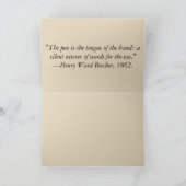 Victoriaans vulpen op kaart met schrijfcitaat (Binnen)