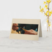 Victoriaans vulpen op kaart met schrijfcitaat (Gele Bloem)