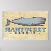  Victoriaans walvis Nantucket MA Inc 1671 Poster (Voorkant)
