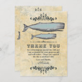 Victoriaans walvismam en kalfbedekking Bedankkaart (Voorkant / Achterkant)