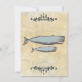 Victoriaans walvismam en kalfbedekking Bedankkaart (Achterkant)