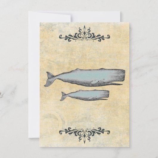 Victoriaans walvismam en kalfbedekking Bedankkaart (Achterkant)