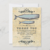 Victoriaans walvismam en kalfbedekking Bedankkaart (Voorkant)