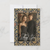 Victoriaans wandtapijt William Morris Floral Weddi Bedankkaart (Voorkant)