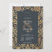 Victoriaans wandtapijt William Morris Floral Weddi Kaart (Voorkant)