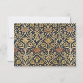 Victoriaans wandtapijt William Morris Floral Weddi Save The Date (Achterkant)