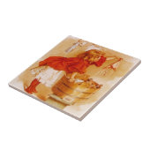 Victoriaans wasdag meisjes zeep en zeep Tegeltje (Zijkant)