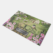 Victoriaans waterhouse Chickadees Flowers Deurmat (Schuin)