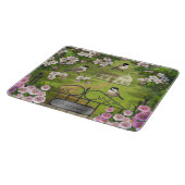 Victoriaans waterhouse Chickadees Flowers Snijplank (Hoek)