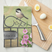 Victoriaans waterhouse Chickadees Flowers Theedoek (Quarter Fold)